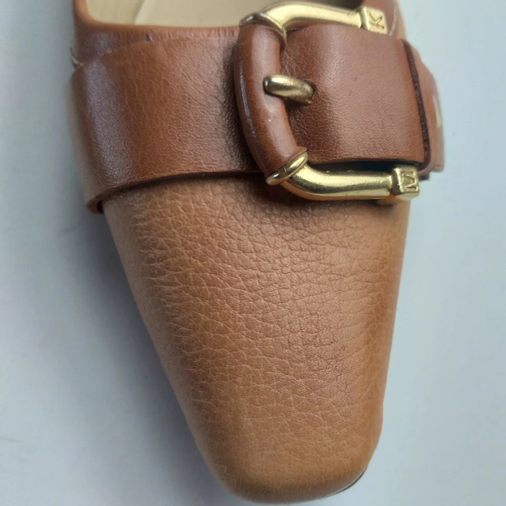 Michael  Kors pointy toe with buckle cognac color flat casual shoes size 6M
